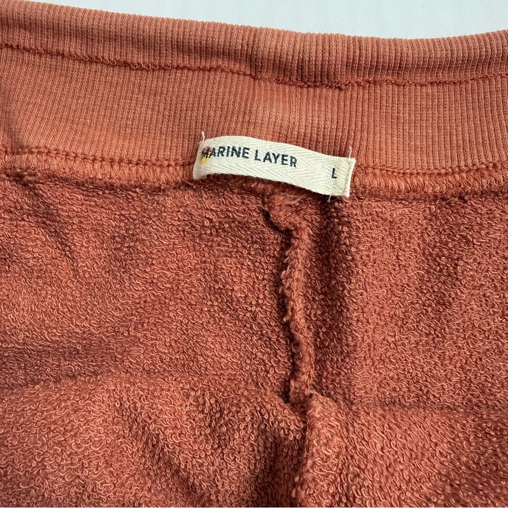 Marine Layer Sunset Ombre Lounge Set Crewneck Sweatshirt Shorts Medium - Picture 4 of 7